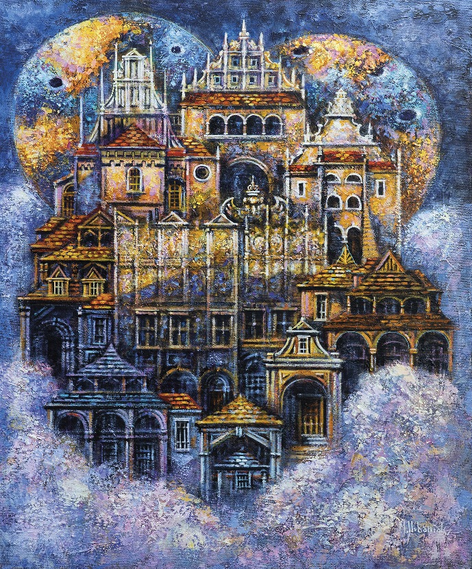Maciej Urbaniak, Dwa Księżyce, 60x50cm