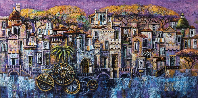 Maciej Urbaniak, Młyny czasu, 50x100cm
